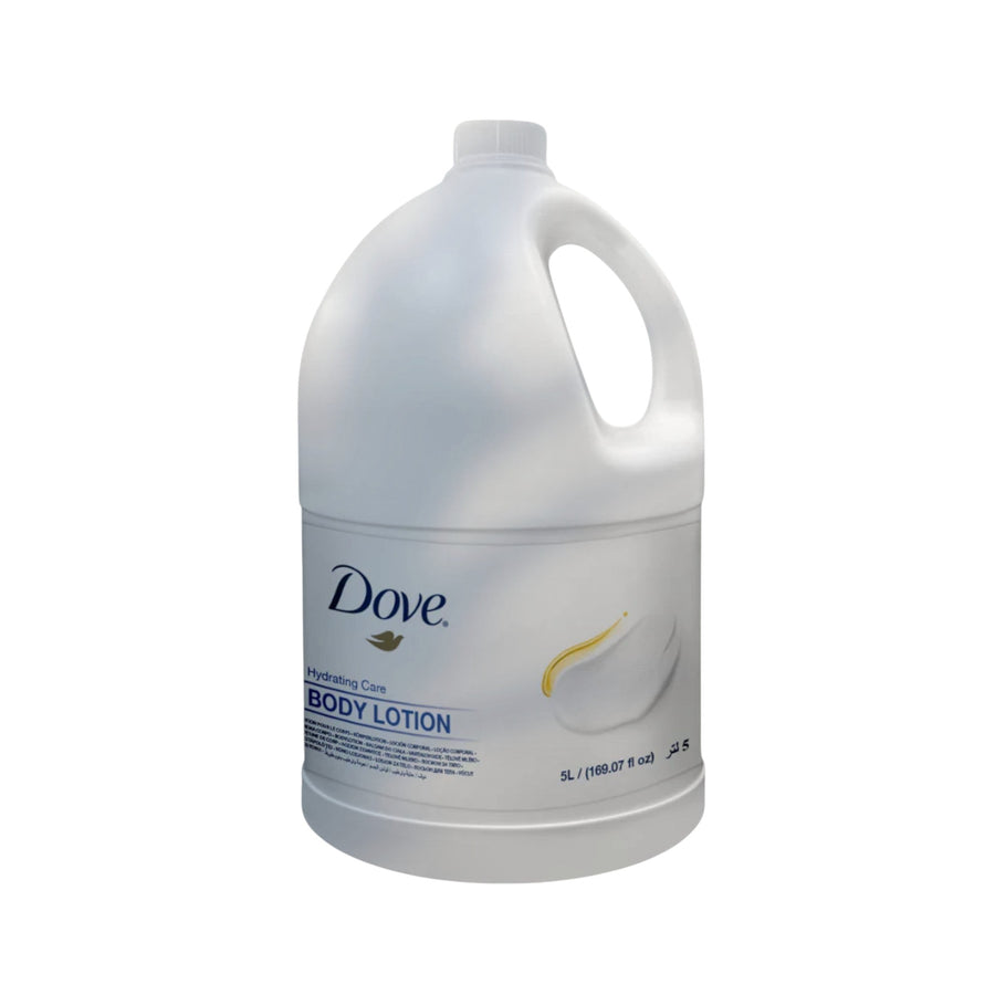 Ora Dove Pro Hydrating Care body lotion in a 5L white plastic refill jug for professional use.